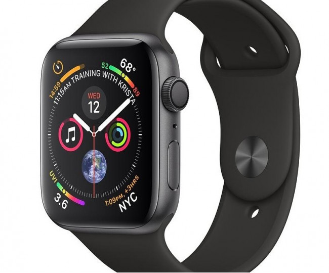 Apple Watch Series 4 GPS 44mm Space Gray Aluminum Case with Black Sport Band (MU6D2GK) б/у